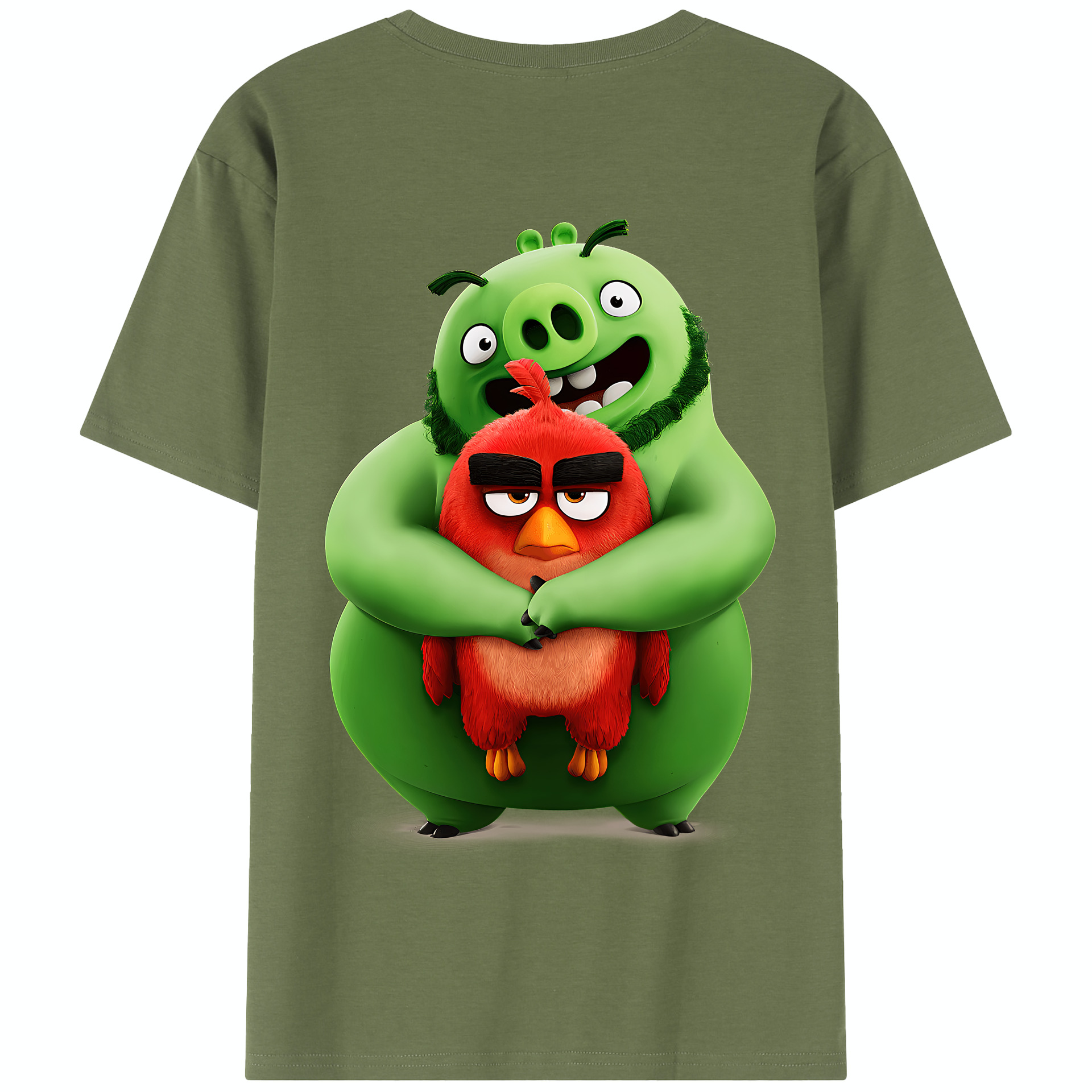 （画像用） Angry Birds アングリーバード 綿100％半袖Tシャツ（背面プリント）